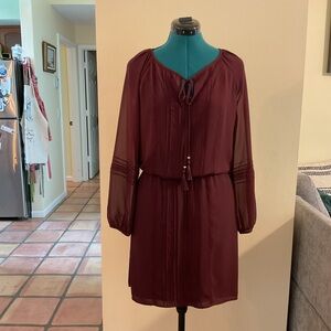 White House Black Market Burgundy Blouse